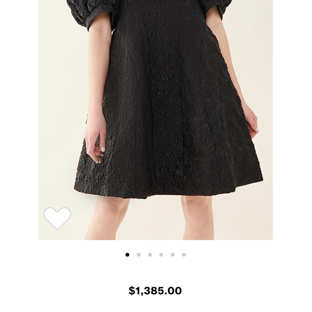 NWT Simone Rocha Puff Sleeve Bustier Dress w/Jacquard Detail - Picture 3 of 11